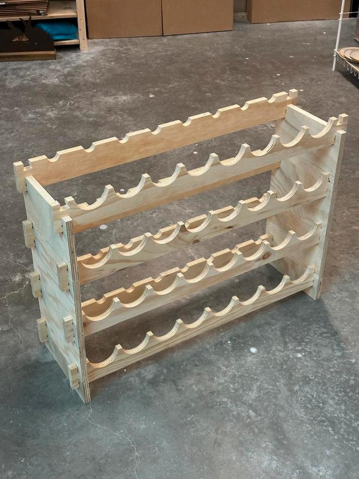 Wijnrek - flessenrek - 32 flessen, Huis en Inrichting, Woonaccessoires | Wijnrekken, Nieuw, 50 tot 75 cm, Hout, 25 flessen of meer