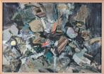 Collage - Onleesbaar gesigneerd, Antiek en Kunst, Ophalen of Verzenden