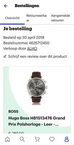 Hugo Boss Horloge met zwarte plaat., Handtassen en Accessoires, Horloges | Heren, Overige merken, Leer, Staal, Polshorloge