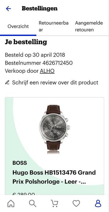 Hugo Boss Horloge met zwarte plaat. beschikbaar voor biedingen