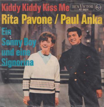 Rita Pavone & Paul Anka – Kiddy Kiddy kiss me - Single beschikbaar voor biedingen