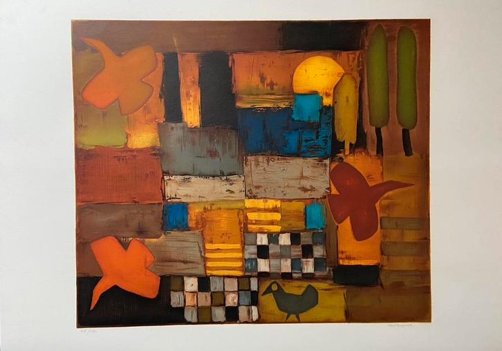 Jean Oosterlynck, Antiek en Kunst, Kunst | Schilderijen | Abstract, Ophalen