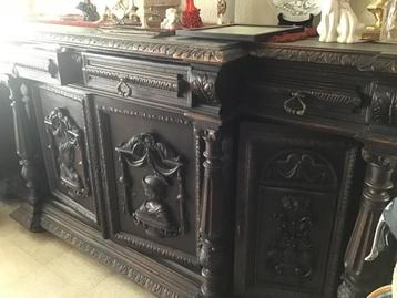 Te koop inboedel wegens sterfgeval  dressoir met spiegel  beschikbaar voor biedingen