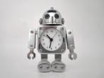 robot klok chroom, Ophalen of Verzenden, Zo goed als nieuw