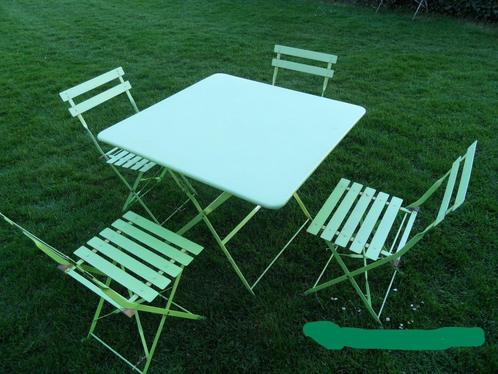 Te koop een ijzeren tuinset, Tuin en Terras, Tuinsets en Loungesets, Zo goed als nieuw, Loungeset, Overige materialen, 4 zitplaatsen