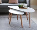Witte salontafel, Huis en Inrichting, Tafels | Salontafels, Ophalen, Gebruikt, 50 tot 100 cm, 100 tot 150 cm
