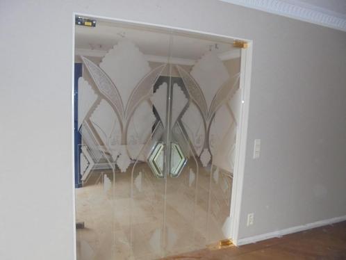 3 glasdeuren van Glass Deco International, Verzamelen, Retro, Huis en Inrichting, Ophalen