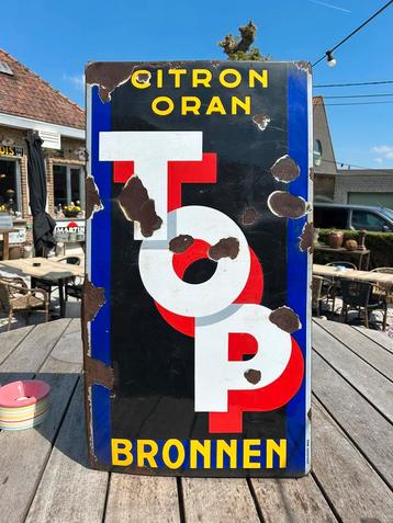 Top bronnen emaille bord, Enlèvement, Comme neuf