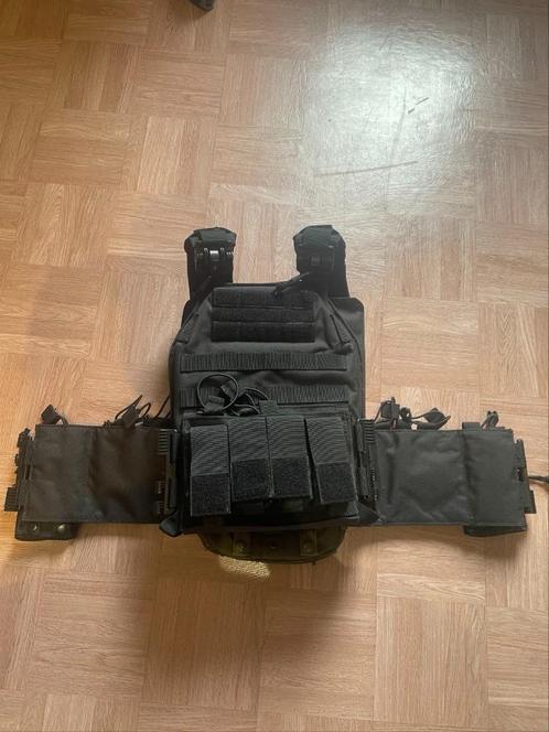 Volledige airsoft kledingset, zwarte camo, Sport en Fitness, Schietsport-accessoires, Zo goed als nieuw, Ophalen of Verzenden