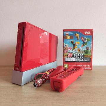 Nintendo Wii Rood + New Super Mario Bros. Wii beschikbaar voor biedingen