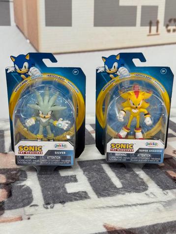 2X Sonic The Hedgehog 6cm Jakks Super Shadow Silver NIEUW beschikbaar voor biedingen