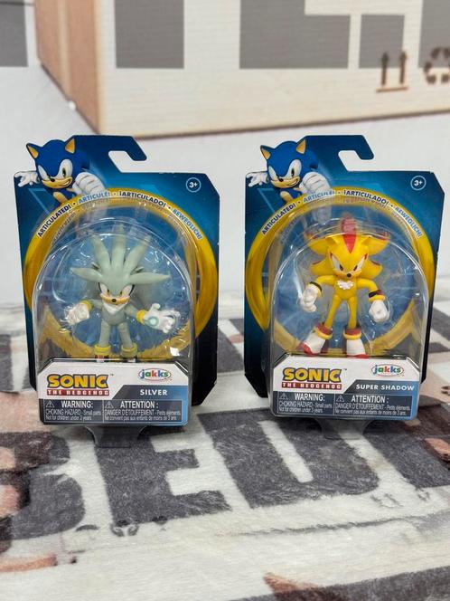 2X Sonic The Hedgehog 6cm Jakks Super Shadow Silver NIEUW, Verzamelen, Poppetjes en Figuurtjes, Nieuw, Ophalen of Verzenden