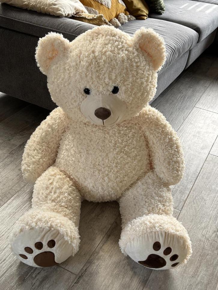 XXL Teddybeer 110 cm – Als nieuw!, Kinderen en Baby's, Speelgoed | Knuffels en Pluche, Nieuw, Beer, Ophalen of Verzenden