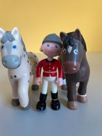 Haba little friend - 2 paardjes + ruiter, Kinderen en Baby's, Speelgoed | Poppenhuizen, Ophalen of Verzenden, Zo goed als nieuw