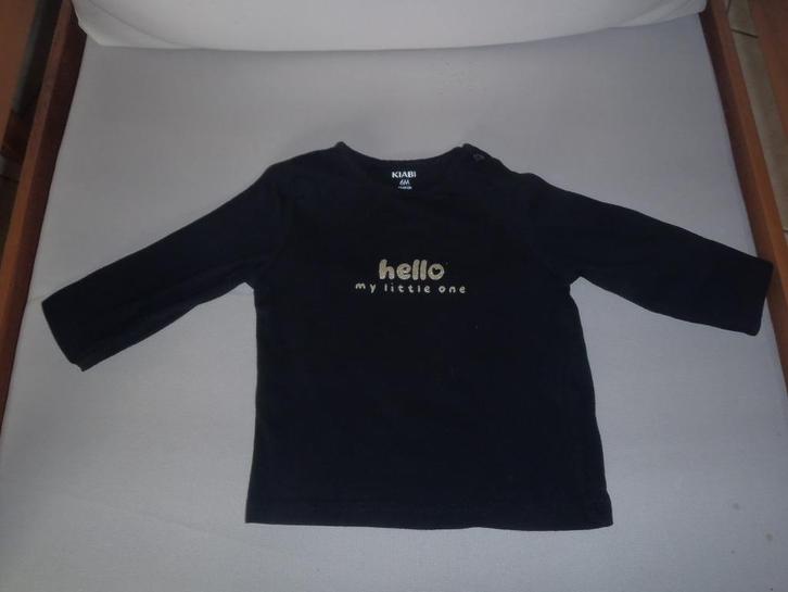 t-shirt longues manches noir taille 68, Enfants & Bébés, Vêtements de bébé | Taille 68, Comme neuf, Garçon, Autres types, Enlèvement ou Envoi