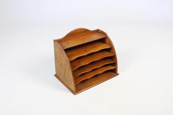 oude houten documentenhouder - brievenbakje beschikbaar voor biedingen