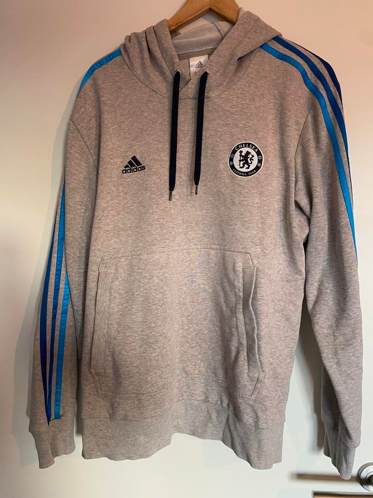 Sweat à capuche adidas du Chelsea FC, Football, Gris, Comme neuf, Enlèvement