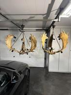 Gewei lusters zeer mooi in koppel boven tafel, Antiek en Kunst, Ophalen of Verzenden