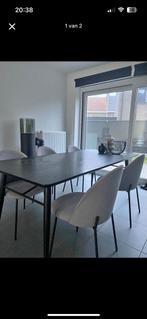 Zwarte houten tafel Jysk, Huis en Inrichting, Ophalen, Gebruikt, Scandinavisch, Vijf personen of meer