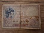 5 francs français , 1940, Verzenden