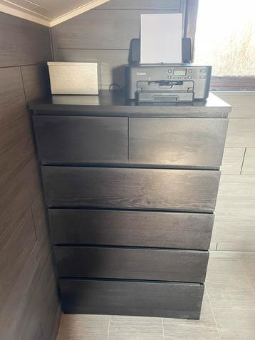 Commode Malm avec 6 tiroirs, Enlèvement, Comme neuf