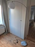 Witte booglamp met marmeren voet, Huis en Inrichting, Ophalen, Zo goed als nieuw