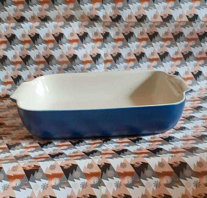plat pour gratin neuf bleu et blanc creme 25x17,5 cm, Huis en Inrichting, Keuken | Servies, Nieuw, Kom(men), Aardewerk, Ophalen of Verzenden
