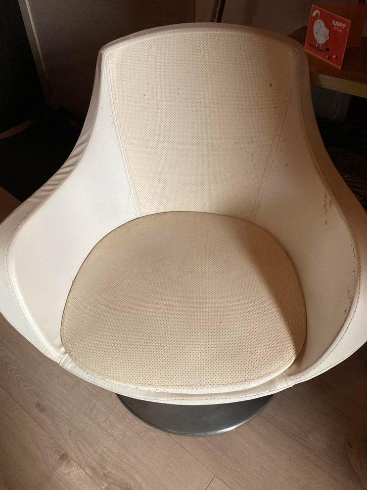 Set van 2 zeteltjes, wit., Huis en Inrichting, Stoelen, Gebruikt, Twee, Overige materialen, Wit, Ophalen