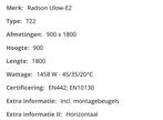 Radson Ulow E2 lage temperatuurradiator B 180cm X H90 cm, Enlèvement ou Envoi