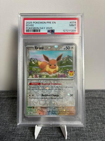 Eevee Pokemon Day 2025 PSA 9 beschikbaar voor biedingen