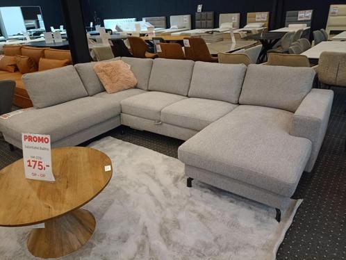PL Zetels NIEUW in Grijs stof 304x198x148cm +Gratis Levering, Huis en Inrichting, Zetels | Zetels en Chaises Longues, Nieuw, Vierpersoons of meer
