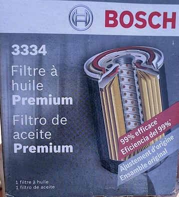 Filtre à huile BOSCH disponible aux enchères