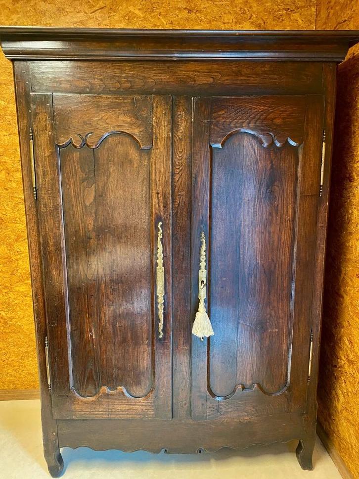 Antieke Franse kast / armoire – massief hout – ca. 1900, Antiquités & Art, Antiquités | Meubles | Armoires, Enlèvement