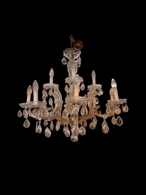 Lustre style Murano pampilles baroque rococo, Huis en Inrichting, Lampen | Kroonluchters, Zo goed als nieuw, Glas, Ophalen