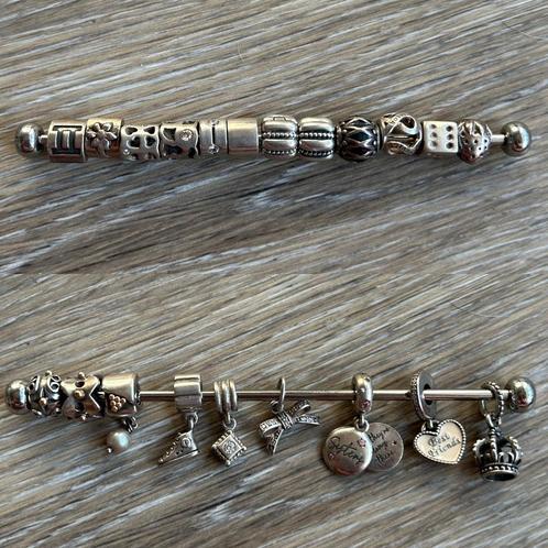 Prachtige zilveren Pandora bedels, Handtassen en Accessoires, Bedels, Zo goed als nieuw, Pandora, Ophalen