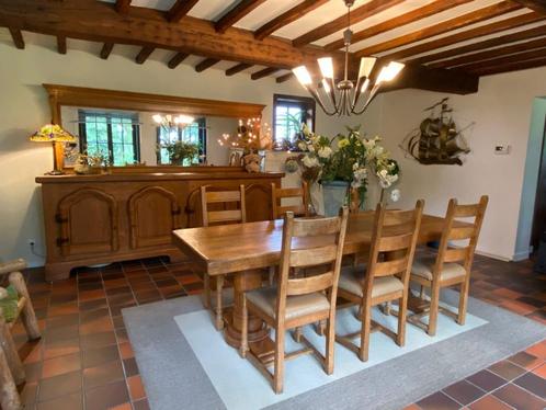 Volledige stevige, authentieke eetplaats, Huis en Inrichting, Complete eetkamers, Gebruikt, 4 tot 6 stoelen, Ophalen