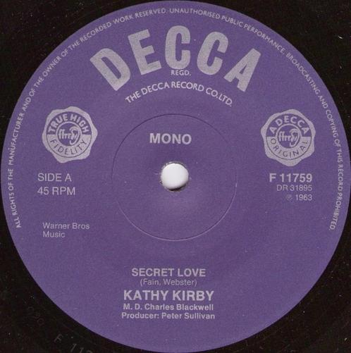 Kathy Kirby‎ — Secret Love « Popcorn », CD & DVD, Vinyles Singles, Comme neuf, Single, Pop, 7 pouces, Enlèvement ou Envoi