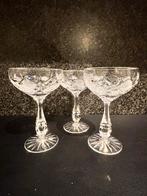 Set van 6 stuks kristallen coupes - midden 20ste eeuw, Antiek en Kunst, Antiek | Glaswerk en Kristal, Ophalen of Verzenden