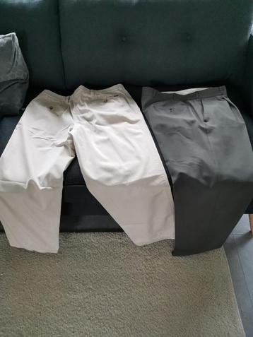 2 pantalons d'été de qualité BRAX m 48 en laine et nano-prot