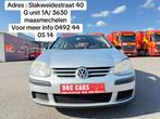 Volkswagen Golf 5 1.4i Benzine -GARANTIE, Testrit aan huis, Stof, 139 g/km, Zwart