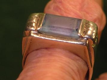 ART DECO-RING MET AQUAMARIJN beschikbaar voor biedingen