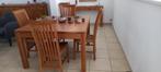 tafel  stoelen, Huis en Inrichting, Tafels | Eettafels, 100 tot 150 cm, 100 tot 150 cm, Teakhout, Gebruikt