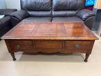 Houten salontafel met laden – 132 x 72 x 48 cm, Ophalen, Gebruikt, 100 tot 150 cm, 50 tot 100 cm