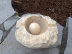 Cendrier vintage en marbre lourd avec œuf entièrement en mar, Antiquités & Art, Enlèvement ou Envoi