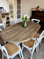 Landelijke tafel, Huis en Inrichting, Complete eetkamers, Ophalen, Gebruikt, Landelijk, 4 tot 6 stoelen
