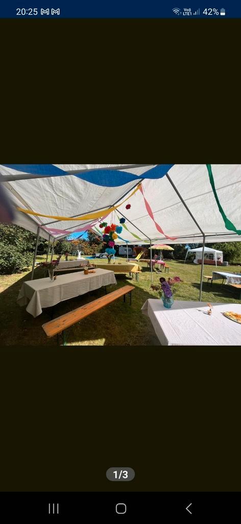 * Partytent 8m x 4m te HUUR *, Tuin en Terras, Partytenten, Gebruikt, Partytent, Ophalen of Verzenden