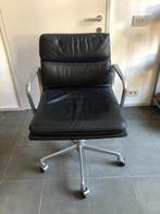 Vitra vintage Eames EA217 soft pad black leather, Huis en Inrichting, Ophalen, Gebruikt, Zwart, Bureaustoel
