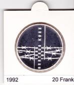 Suisse 20 francs 1992, Enlèvement ou Envoi, Monnaie en vrac, Argent