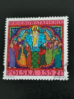Polen 2000 - Kerstmis - glasraam, Hemelvaart, Ophalen of Verzenden, Polen, Gestempeld