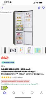 LG Koelkast Combi NF INOX A++, Elektronische apparatuur, Koelkasten en IJskasten, Ophalen, Zo goed als nieuw